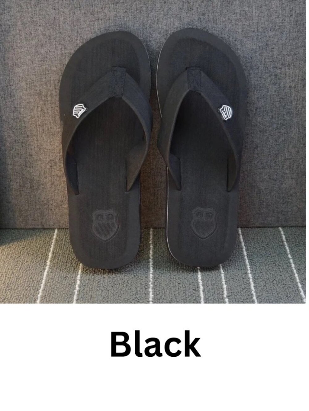 Men's EVA Flip-Flops Indoor/Outdoor Lightweight Beach BLACK Slippers